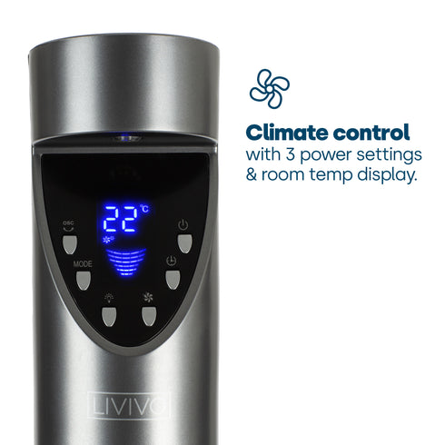 47" Tower Fan - Titanium